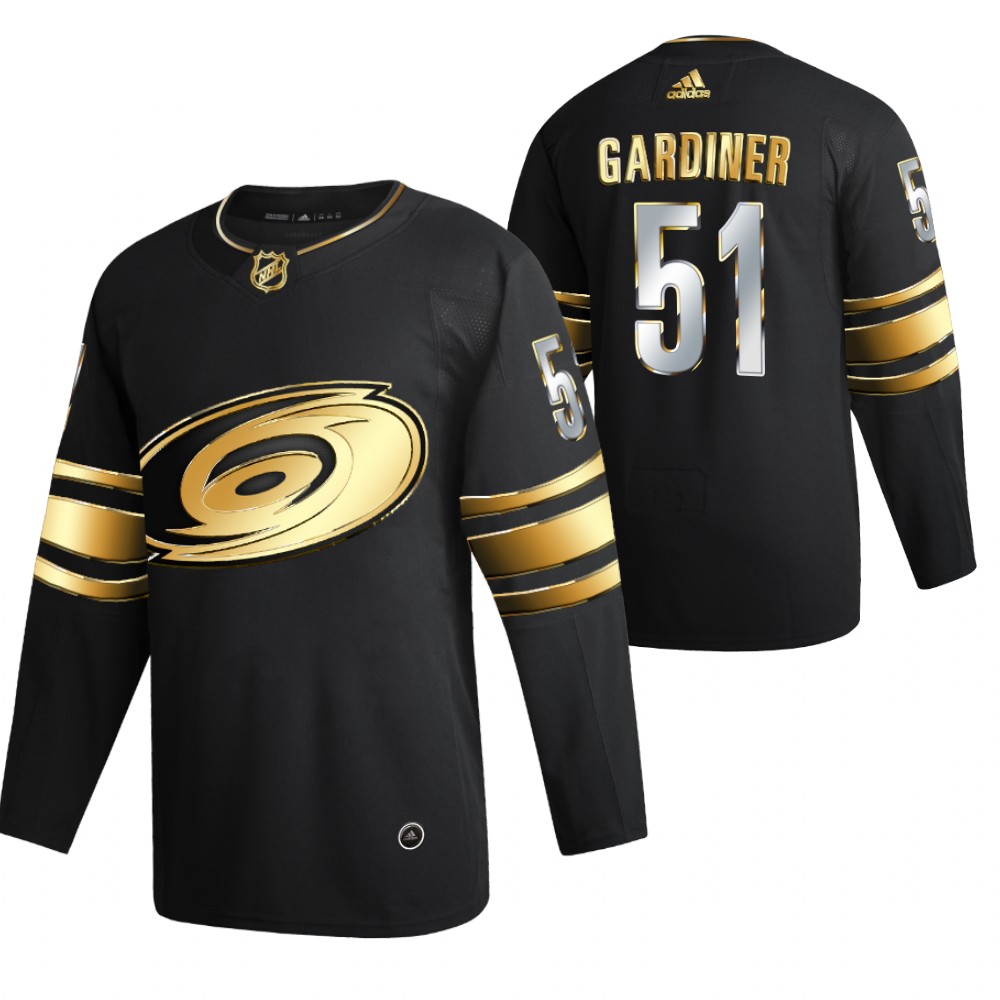 Jake Gardiner Carolina Hurricanes Black Golden Edition Jersey Limited Authentic