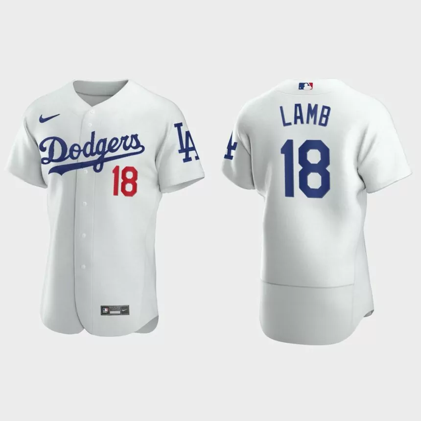 Jake Lamb Los Angeles Dodgers Authentic Home Jersey – White
