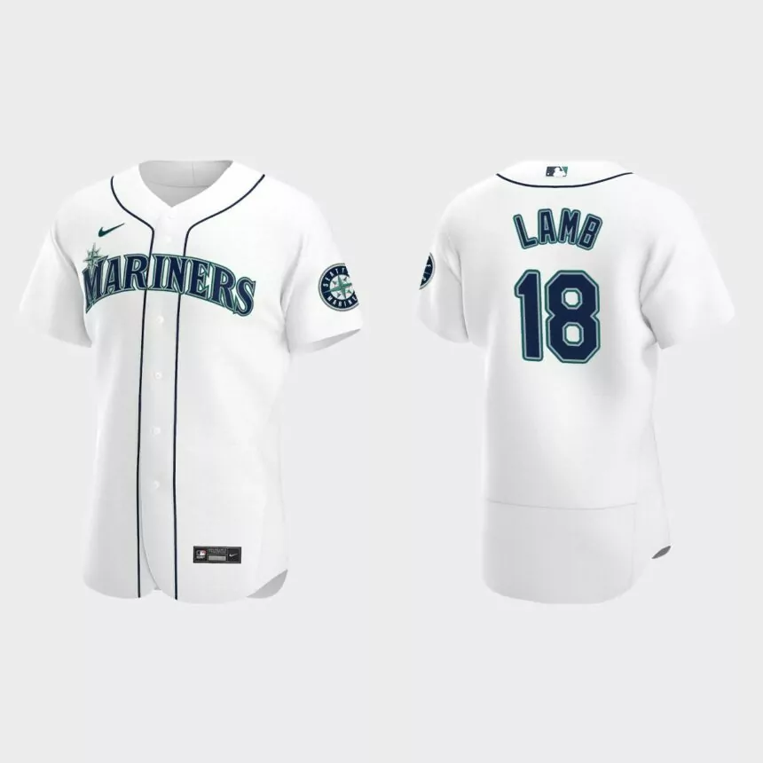 Jake Lamb Seattle Mariners Authentic Home Jersey – White