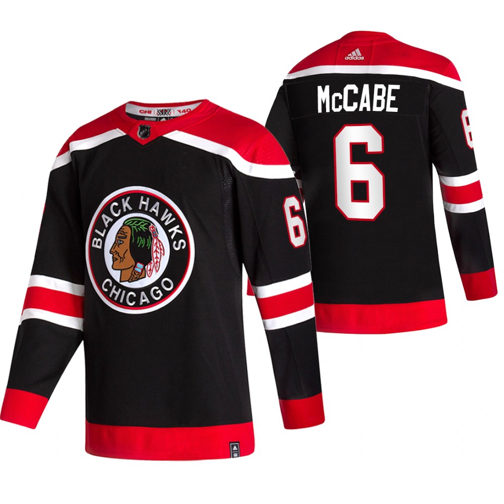 Jake McCabe Blackhawks 2021 Reverse Retro Black Special Edition Jersey