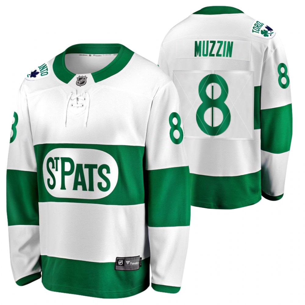 Jake Muzzin Maple Leafs 2021 St. Pats Green #8 Jersey