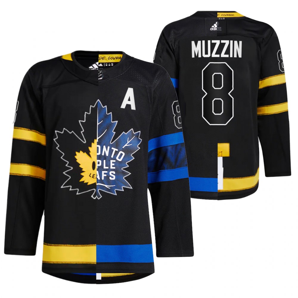 Jake Muzzin Maple Leafs Drew house Black Split Edition Alternate Jersey
