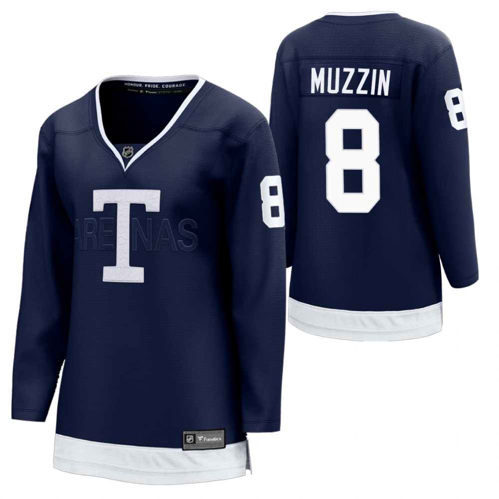 Jake Muzzin Toronto Maple Leafs 2022 Heritage Classic Navy Women Jersey