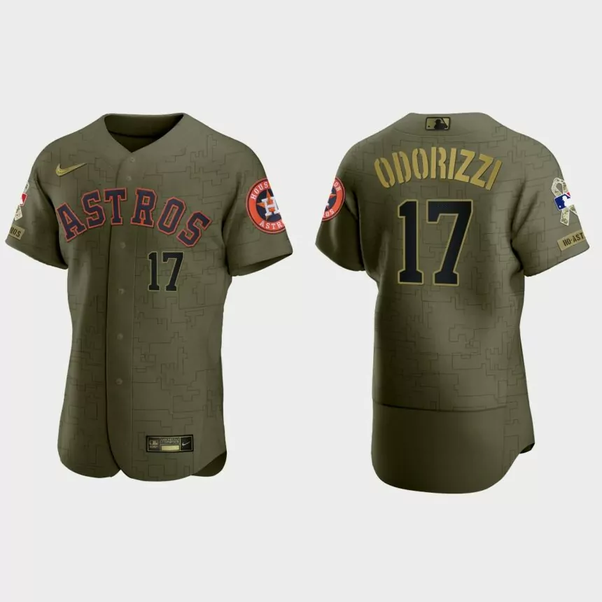 Jake Odorizzi Houston Astros 2021 Salute to Service Digital Camo Jersey – Green