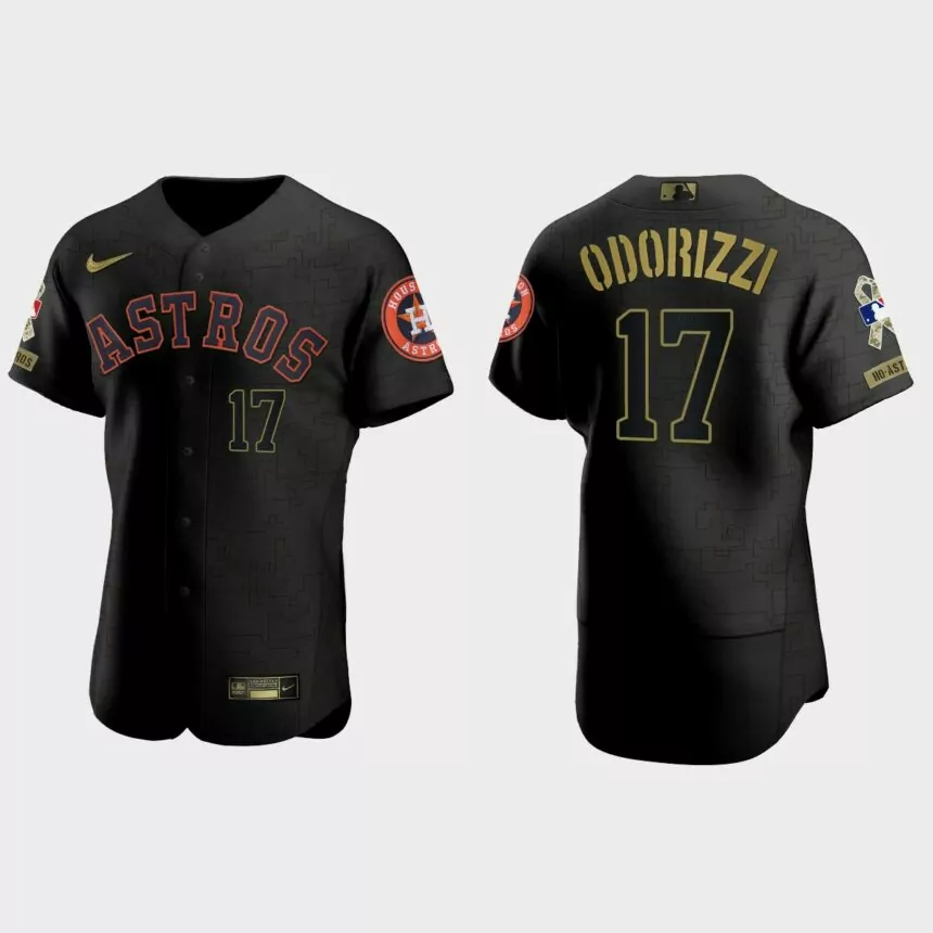 Jake Odorizzi Houston Astros 2021 Salute to Service Jersey – All Black