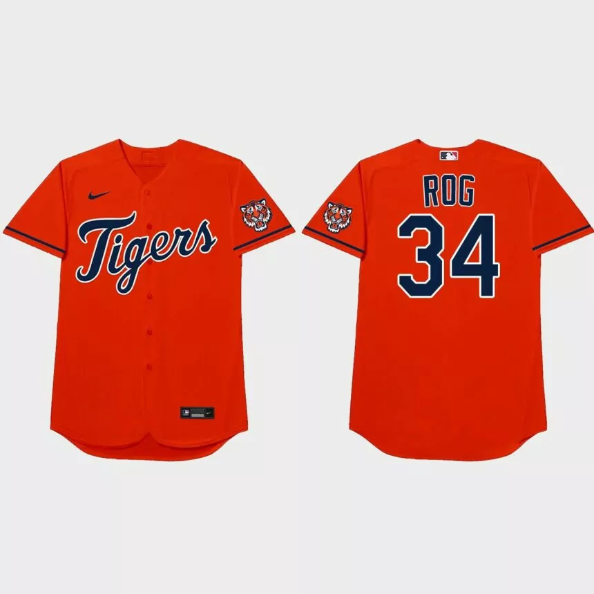 Jake Rogers 2021 Players’ Weekend Rog Nickname Jersey – Orange.jpg
