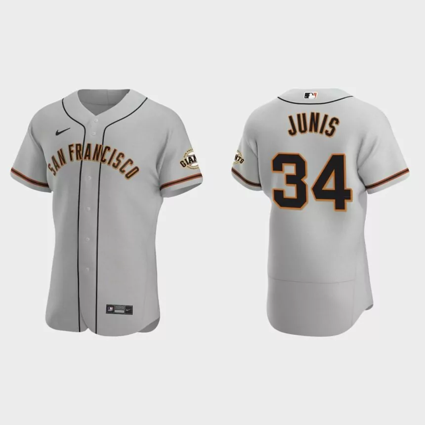 Jakob Junis San Francisco Giants Authentic Road Jersey – Gray