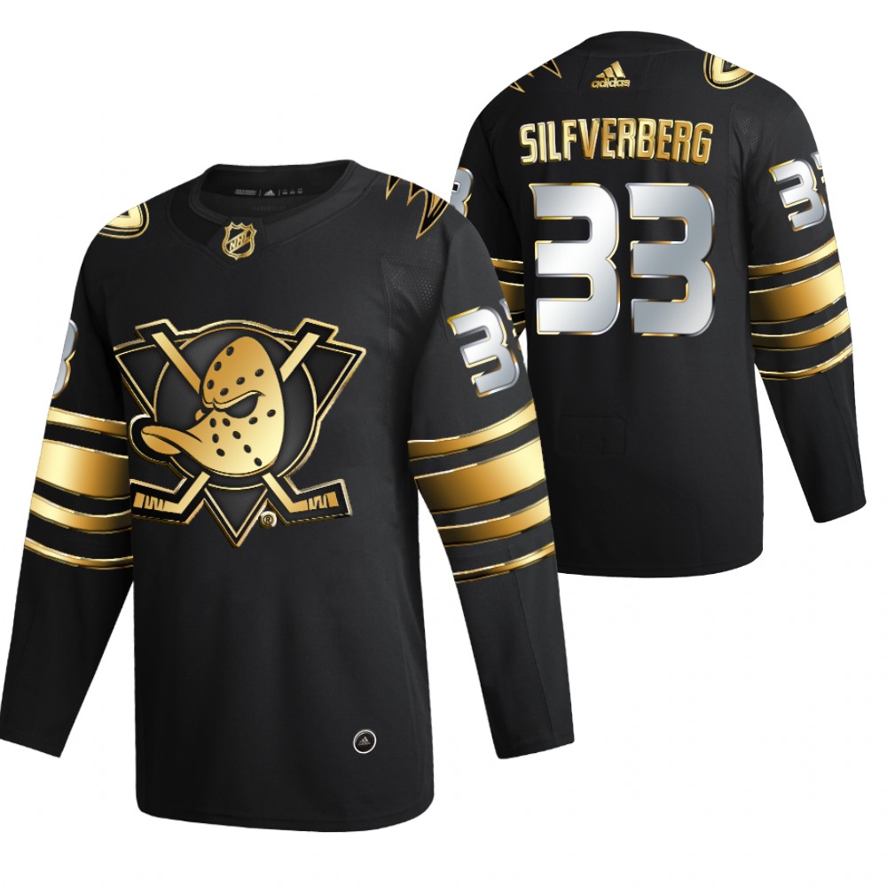 Jakob Silfverberg Anaheim Ducks Black Golden Edition Jersey Limited Authentic