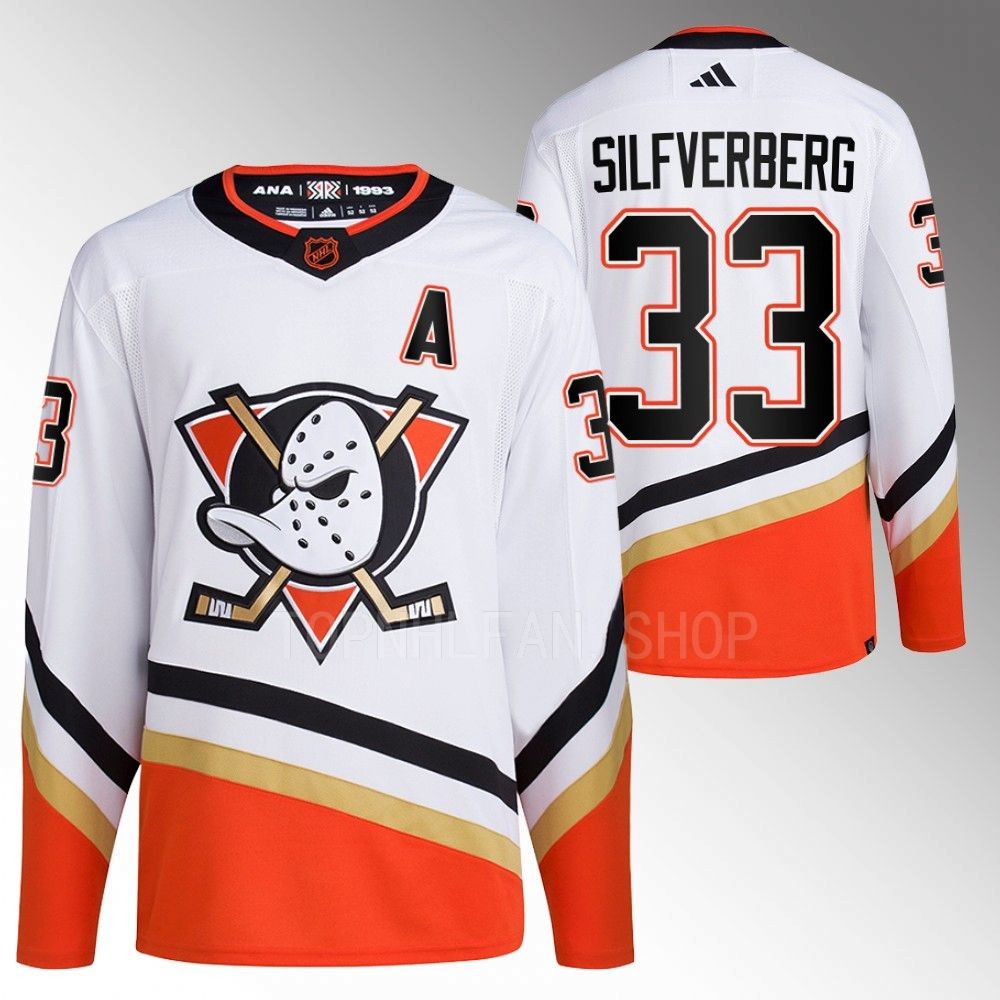 Jakob Silfverberg Anaheim Ducks Reverse Retro 2.0 Authentic Primegreen White 2022 Jersey