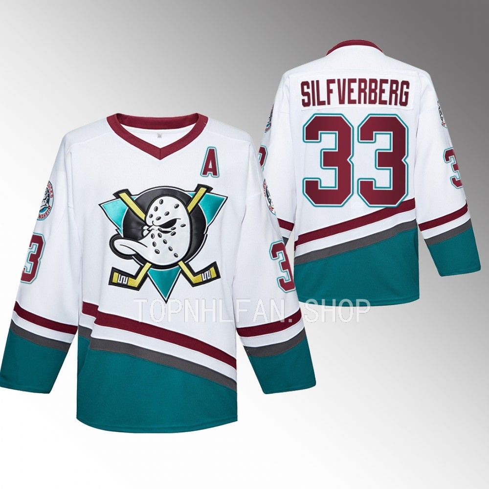 Jakob Silfverberg Ducks Mighty Ducks Jersey White Hockey