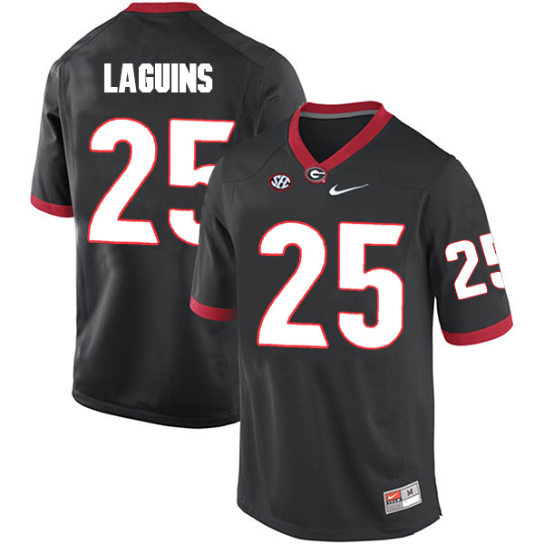 Jaleel Laguins Georgia Bulldogs Men's Jersey - #25 NCAA Black Limited Home