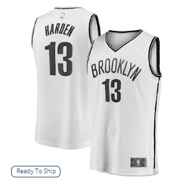 James Harden Brooklyn Nets Fanatics Fast Break Replica Jersey White - Association Edition