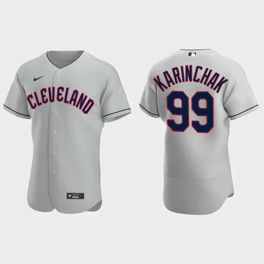 James Karinchak Cleveland Guardians 2022 Authentic Road Jersey – Gray