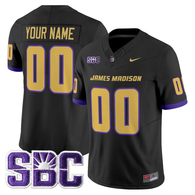 James Madison Dukes 2025 Vapor Limited Custom Jersey - All Stitched Black