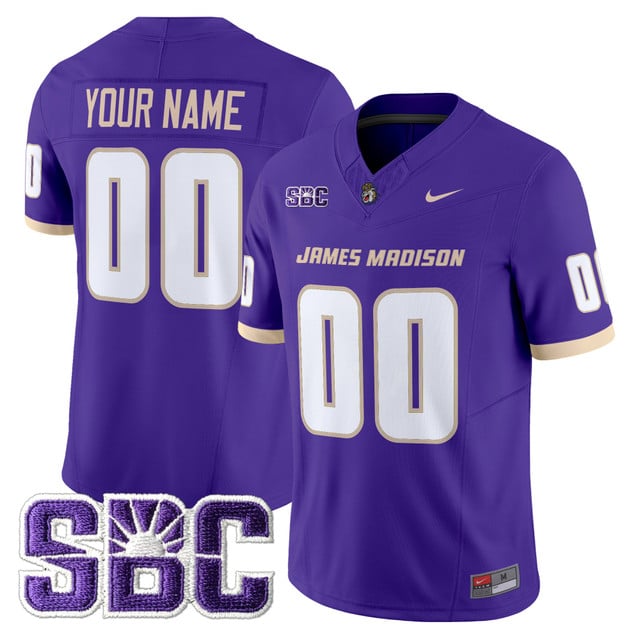James Madison Dukes 2025 Vapor Limited Custom Jersey - All Stitched Purple