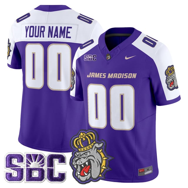 James Madison Dukes 2025 Vapor Limited Custom Jersey - All Stitched Purple Alternate
