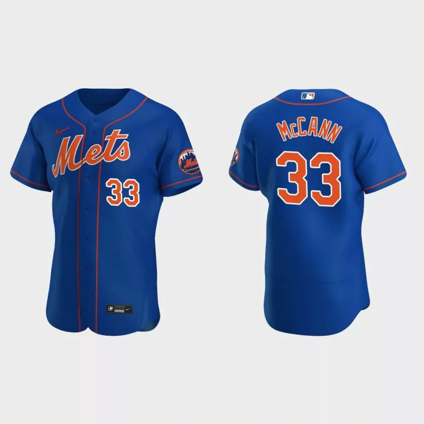 James McCann #33 New York Mets Authentic Alternate Jersey – Royal