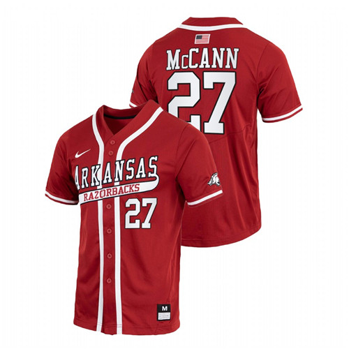 James McCann Arkansas Razorbacks Cardinal College Baseball Throwback Jersey