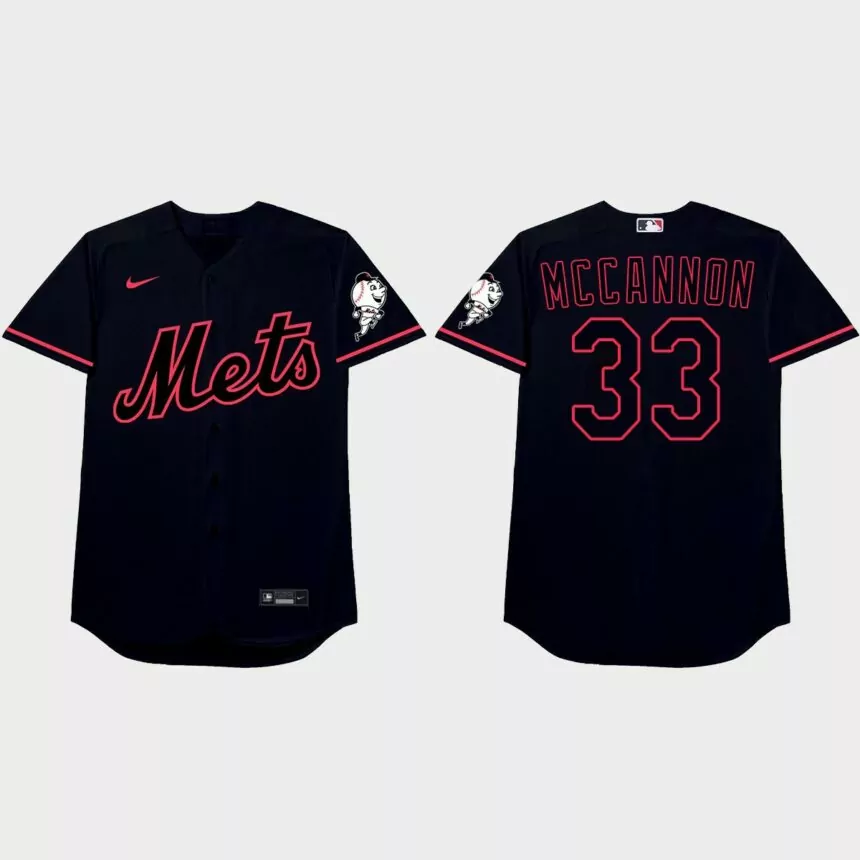 James McCann Nickname Mets 2021 Players’ Weekend Mccannon Jersey – Black
