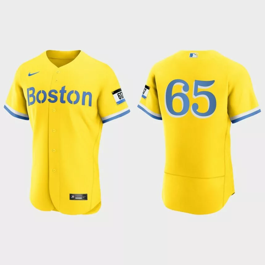 James Paxton Boston Red Sox 2021 City Connect Authentic Jersey – Gold Light Blue
