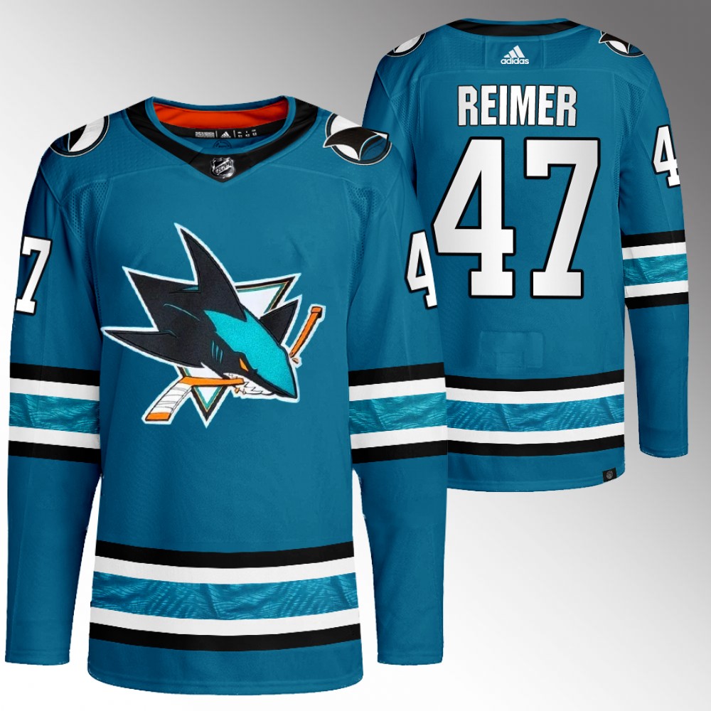 James Reimer San Jose Sharks Teal Home Primegreen Authentic Jersey