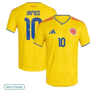 James Rodriguez Colombia National Team adidas 2026 Home Authentic Jersey - Yellow