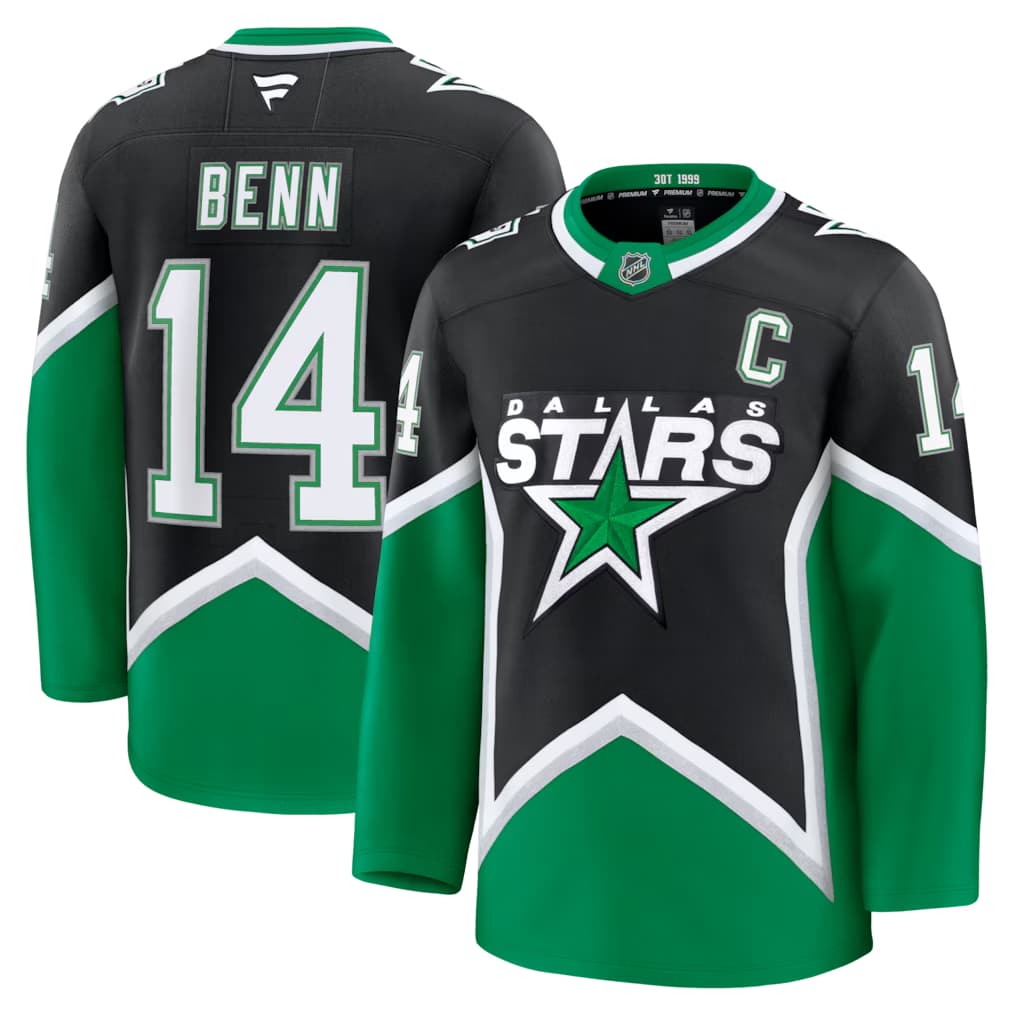 Jamie Benn Dallas Stars Fanatics Alternate Premium Jersey - Black