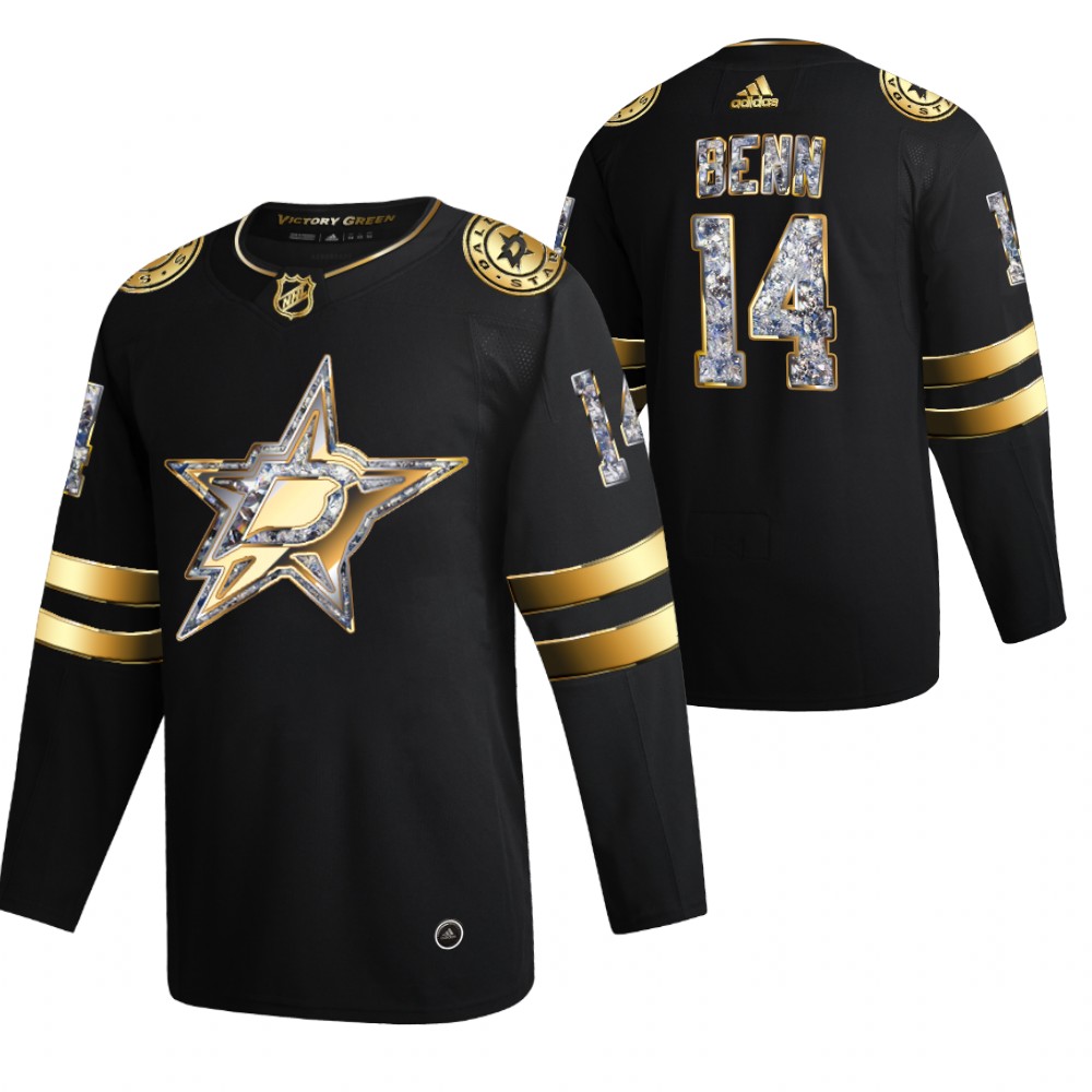 Jamie Benn Stars 2022 Stanley Cup Playoffs Black Diamond Edition Authentic Jersey
