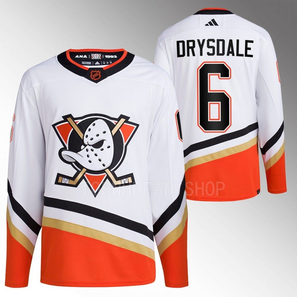 Jamie Drysdale Anaheim Ducks Reverse Retro 2.0 Authentic Primegreen White 2022 Jersey