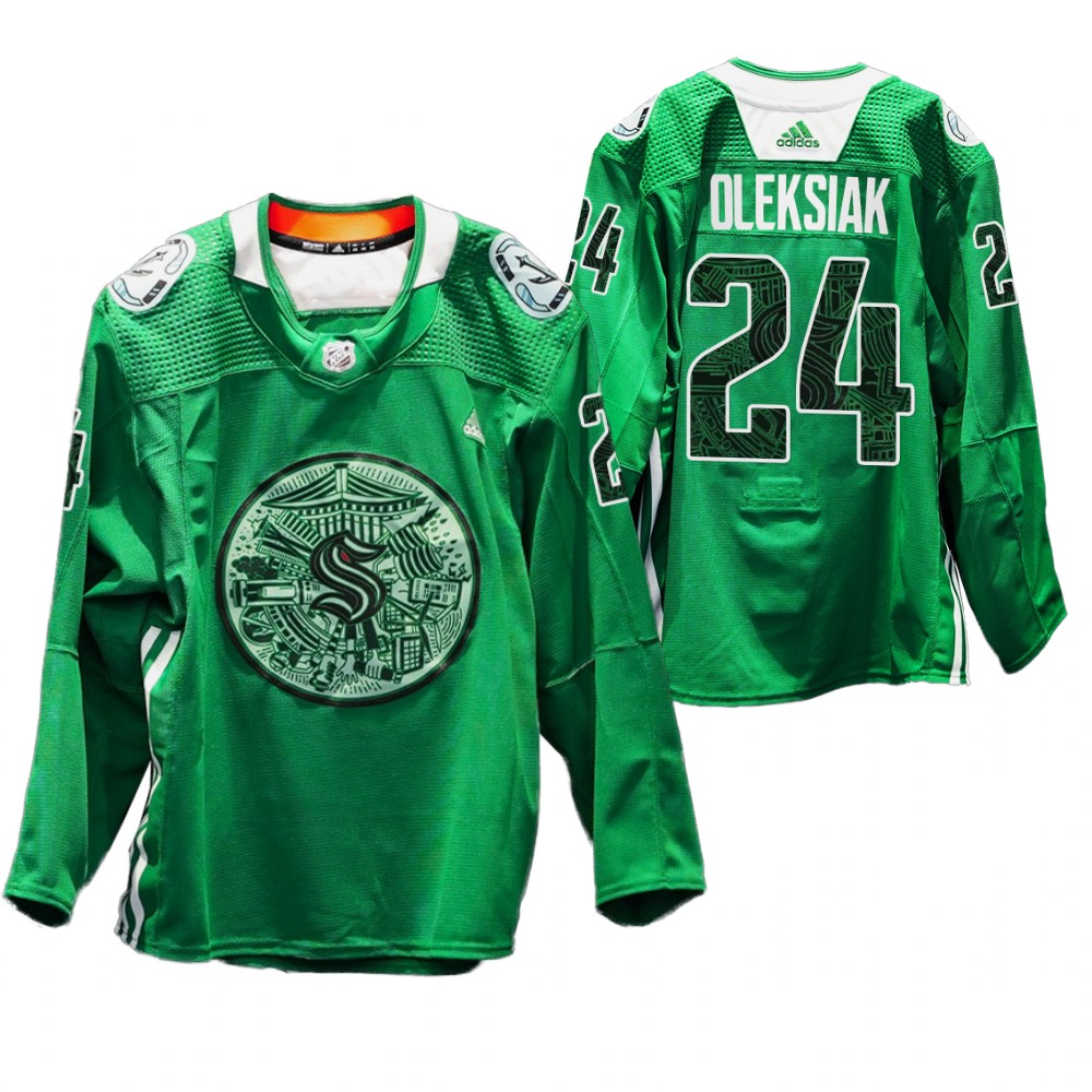 Jamie Oleksiak Kraken Green Night Jersey Green Eco-conscious