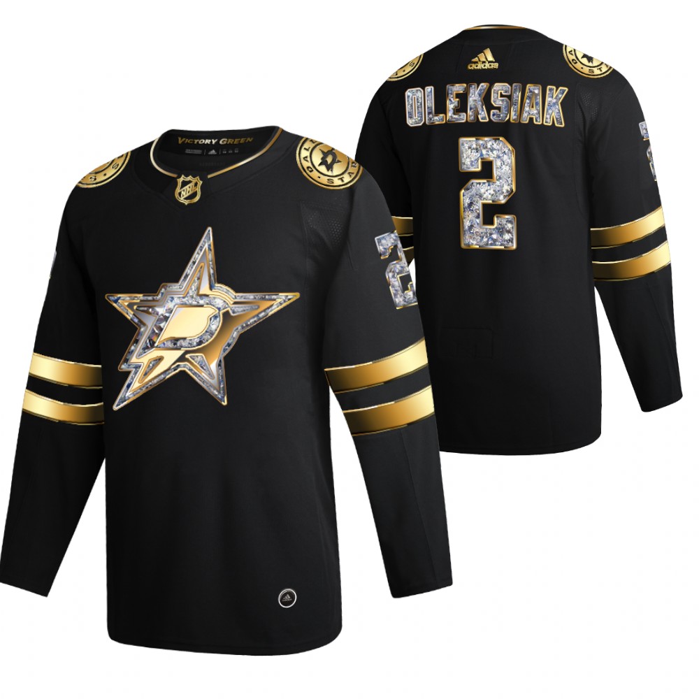 Jamie Oleksiak Stars 2022 Stanley Cup Playoffs Black Diamond Edition Authentic Jersey