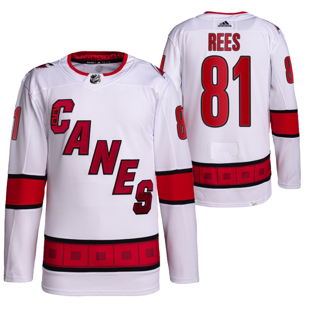 Jamieson Rees 2021-22 Carolina Hurricanes White Authentic Pro Away Jersey