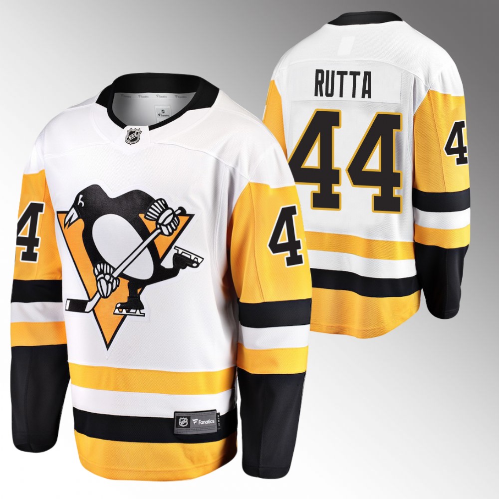 Jan Rutta Jersey Pittsburgh Penguins Away White 2022 Breakaway Player