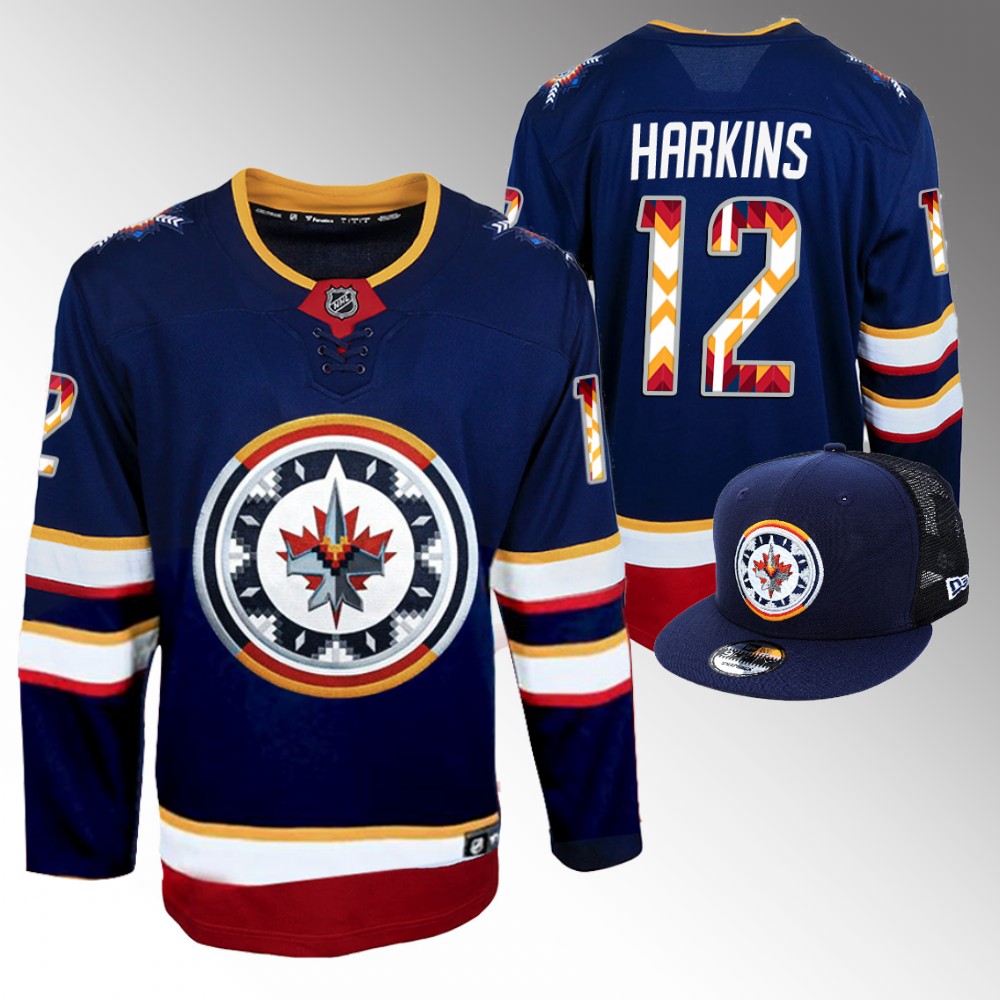 Jansen Harkins Jets WASAC Breakaway Jersey Navy Fashion