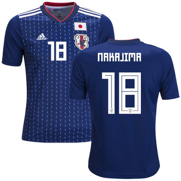 Japan #18 Nakajima Home Kid Soccer Country Jersey
