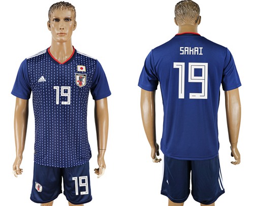 Japan #19 Sakai Home Soccer Country Jersey
