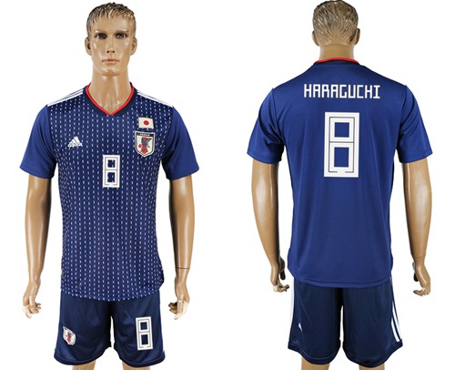 Japan #8 Haraguchi Home Soccer Country Jersey