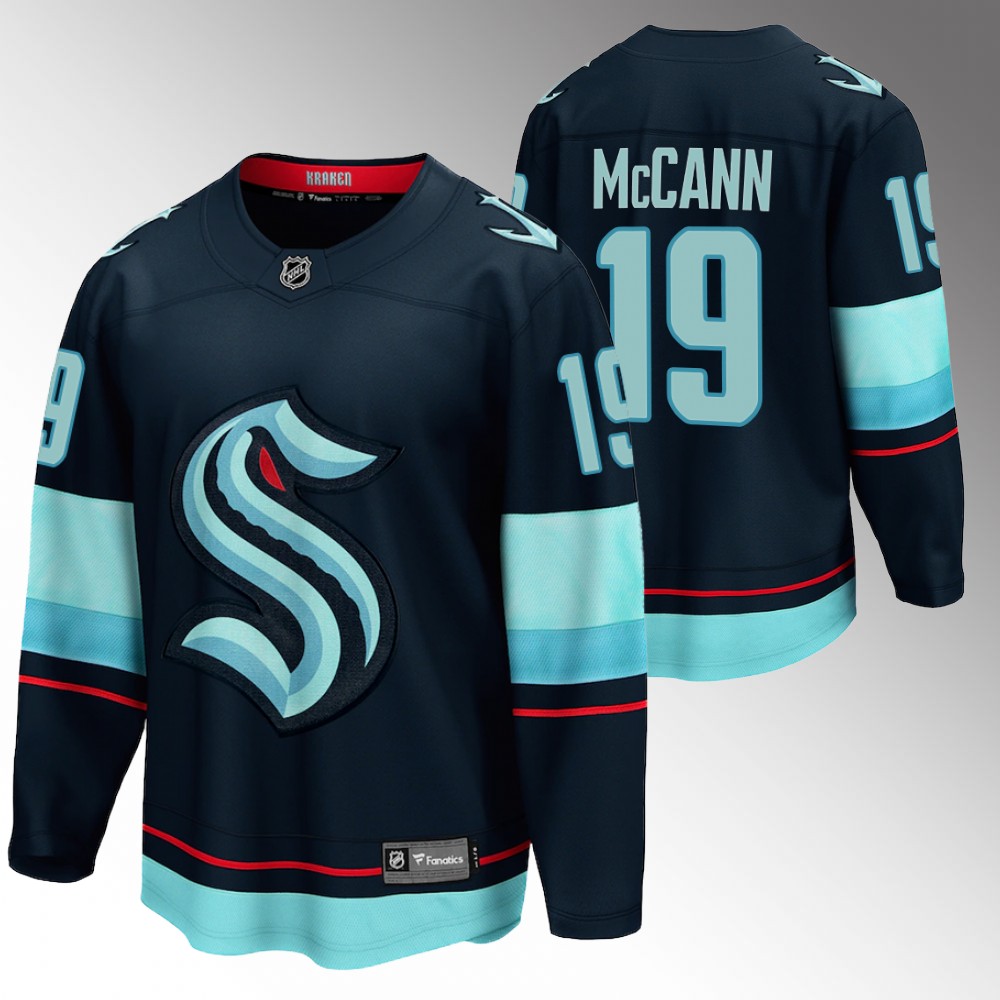 Jared McCann Jersey Seattle Kraken Home Navy 2022 Breakaway Player