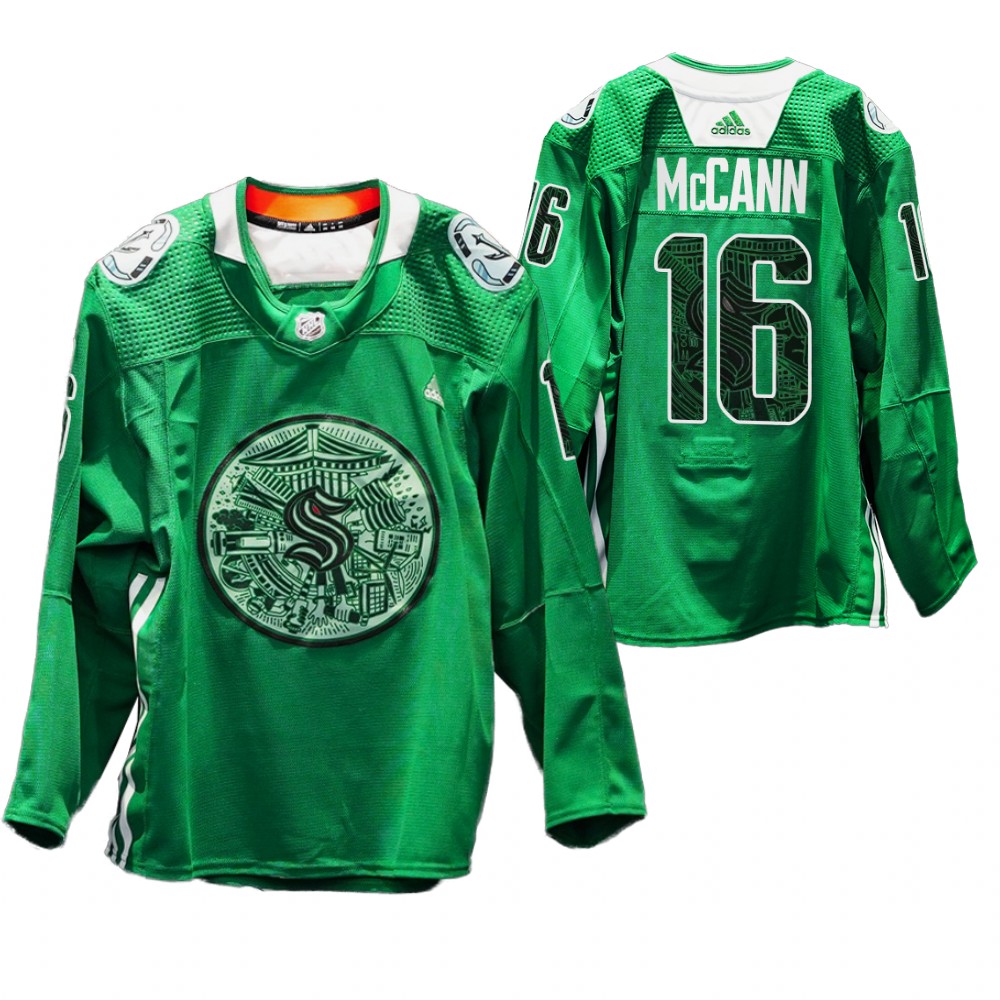 Jared McCann Kraken Green Night Jersey Green Eco-conscious