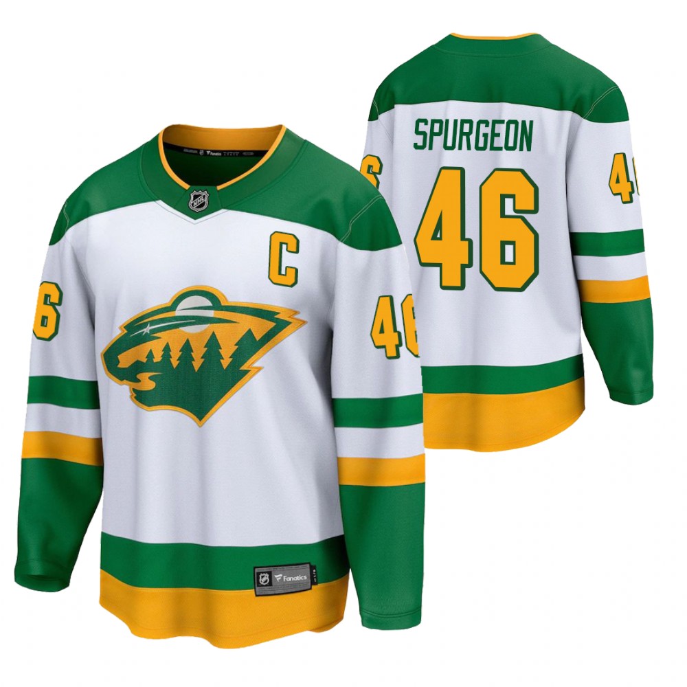 Jared Spurgeon Wild 2021 Reverse Retro White Jersey Special Edition