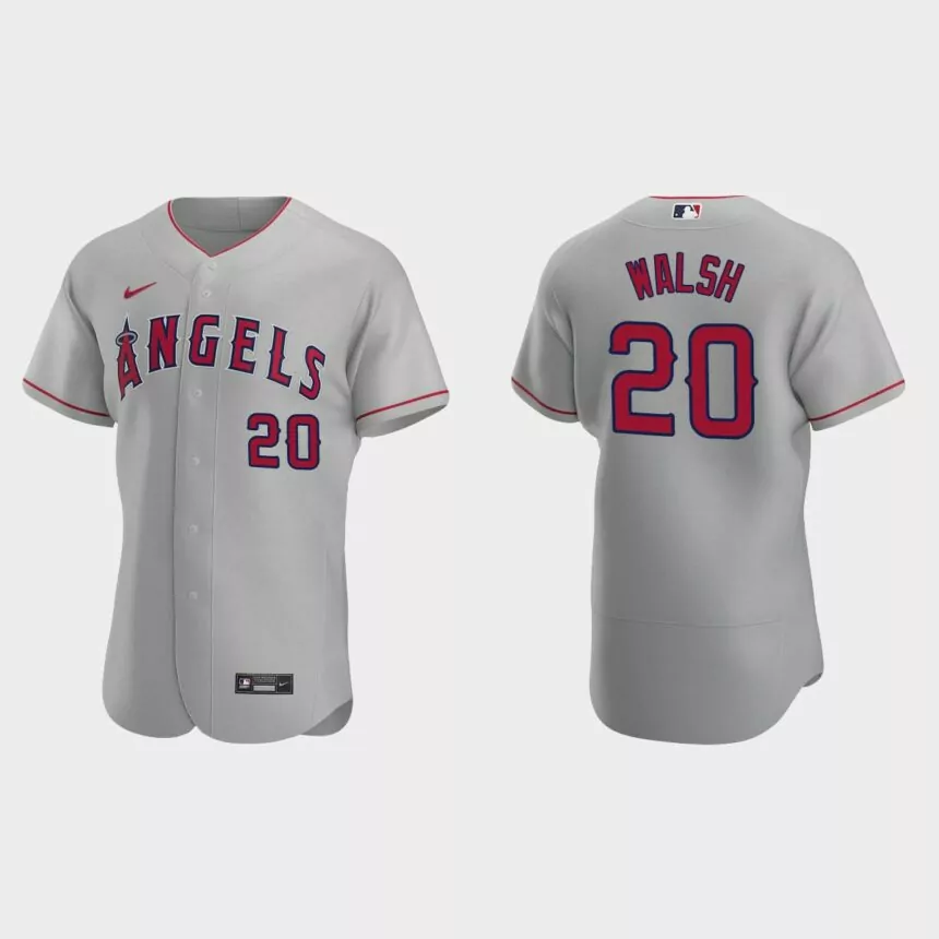 Jared Walsh #20 Los Angeles Angels Authentic Road Jersey – Gray