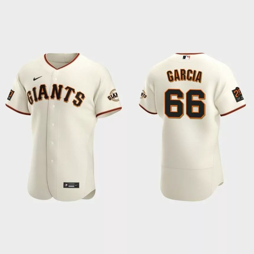 Jarlin Garcia San Francisco Giants Authentic Home Jersey – Cream