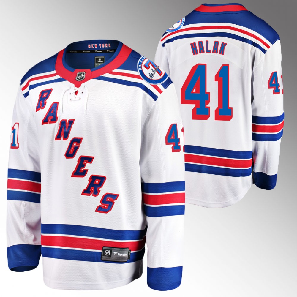 Jaroslav Halak Jersey New York Rangers Away White Breakaway Player