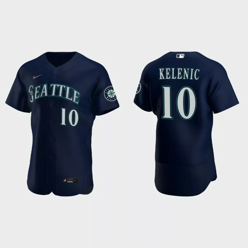 Jarred Kelenic Seattle Mariners Authentic Jersey – Navy