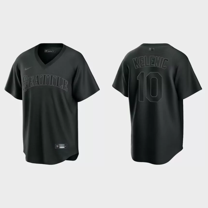 Jarred Kelenic Seattle Mariners Pitch Black Fashion Replica Jersey – Black