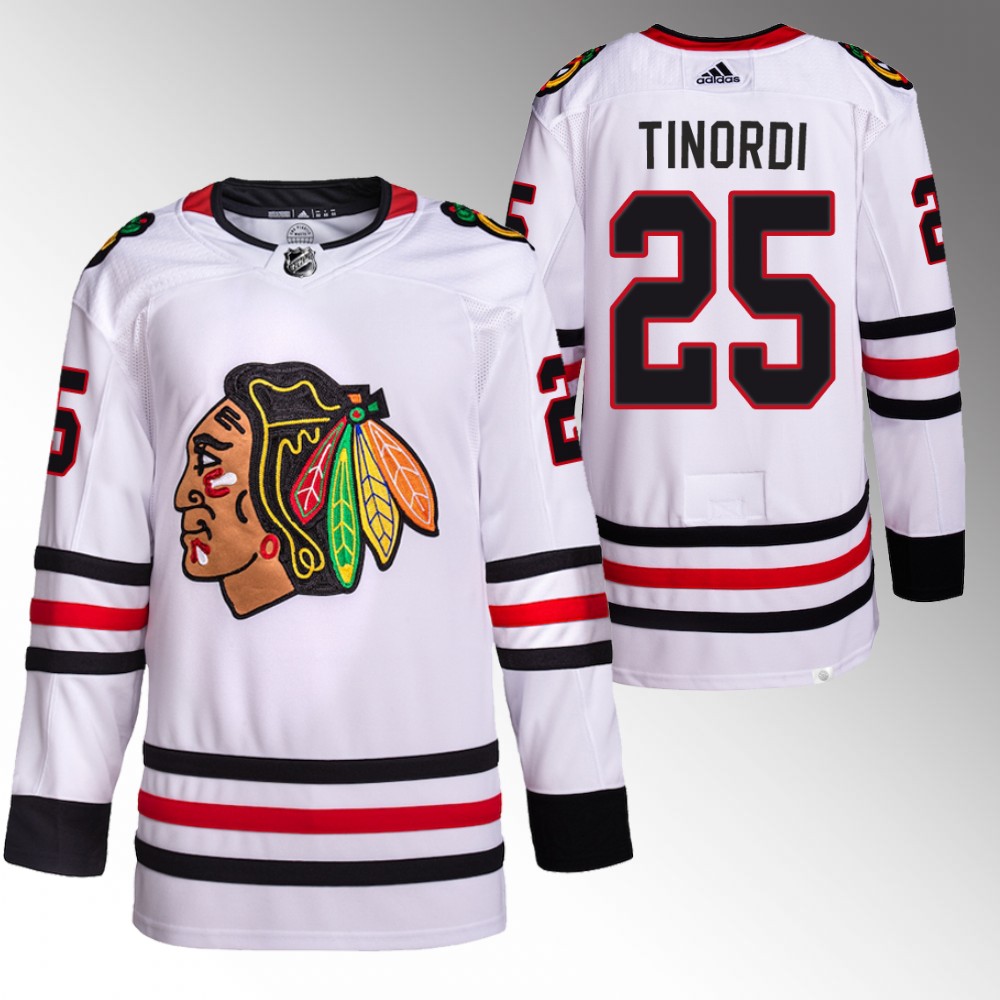 Jarred Tinordi Chicago Blackhawks White Primegreen Away Jersey