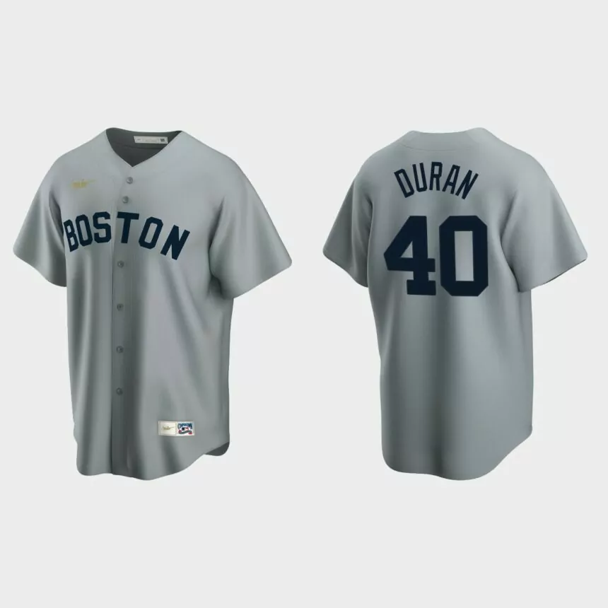 Jarren Duran Boston Red Sox Cooperstown Collection Road Jersey – Gray