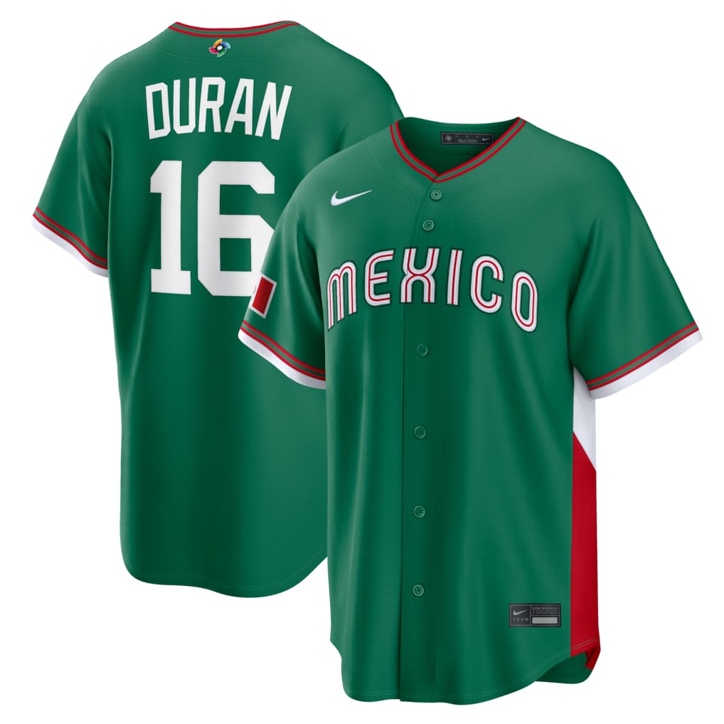 Jarren Duran Mexico Baseball Nike 2026 World Baseball Classic Road Stadium Jersey - Green