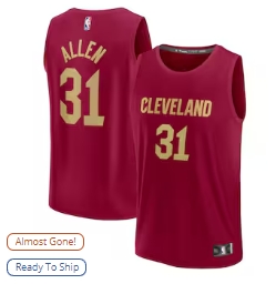 Jarrett Allen Cleveland Cavaliers Fanatics Fast Break Replica Jersey - Icon Edition - Wine