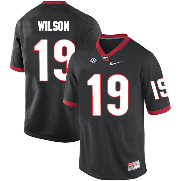 Jarvis Wilson Georgia Bulldogs Men's Jersey - #19 NCAA Black Limited Home